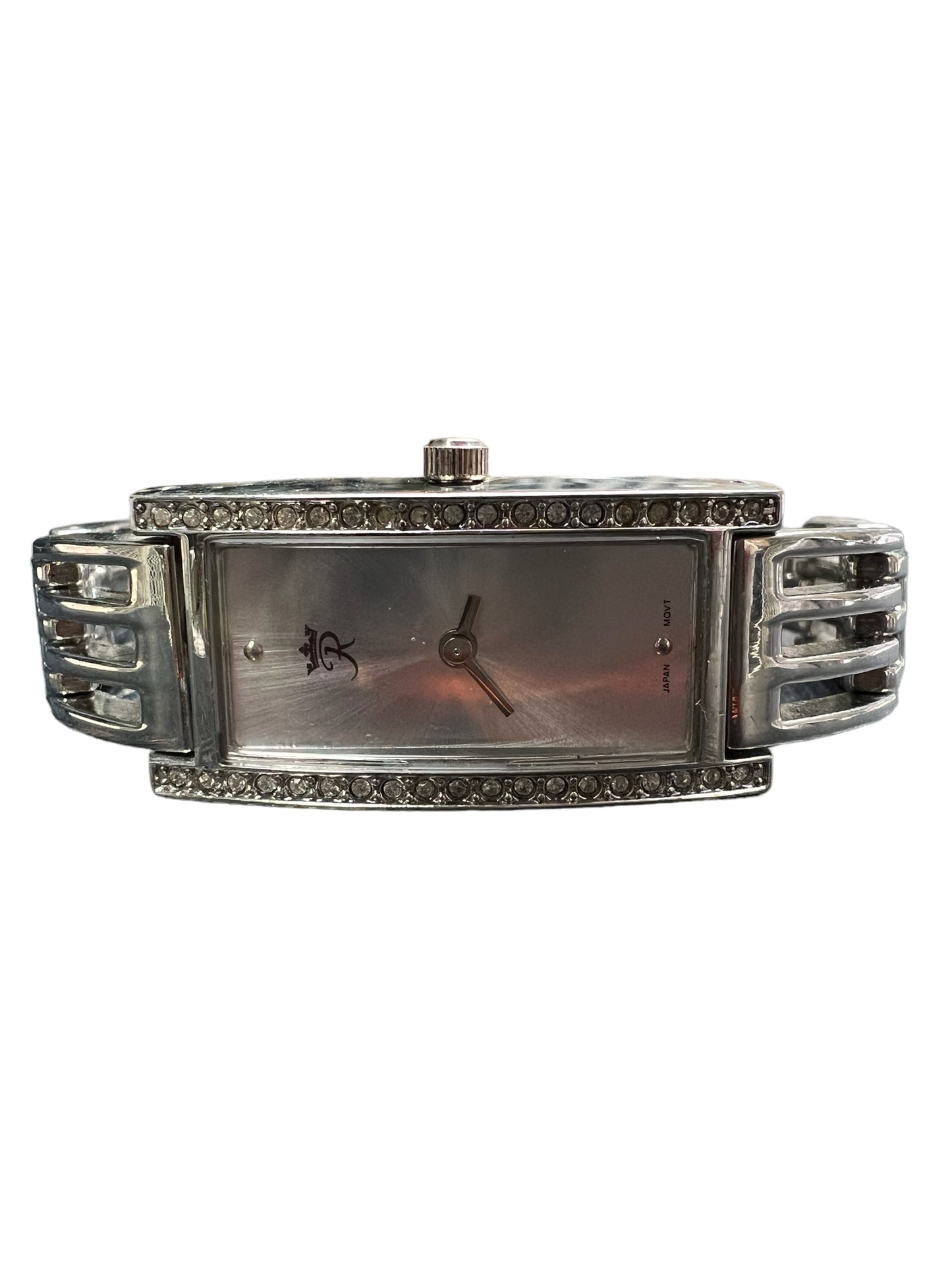 Lovely vintage women's cocktail  dress watch with a silver-tone bracelet