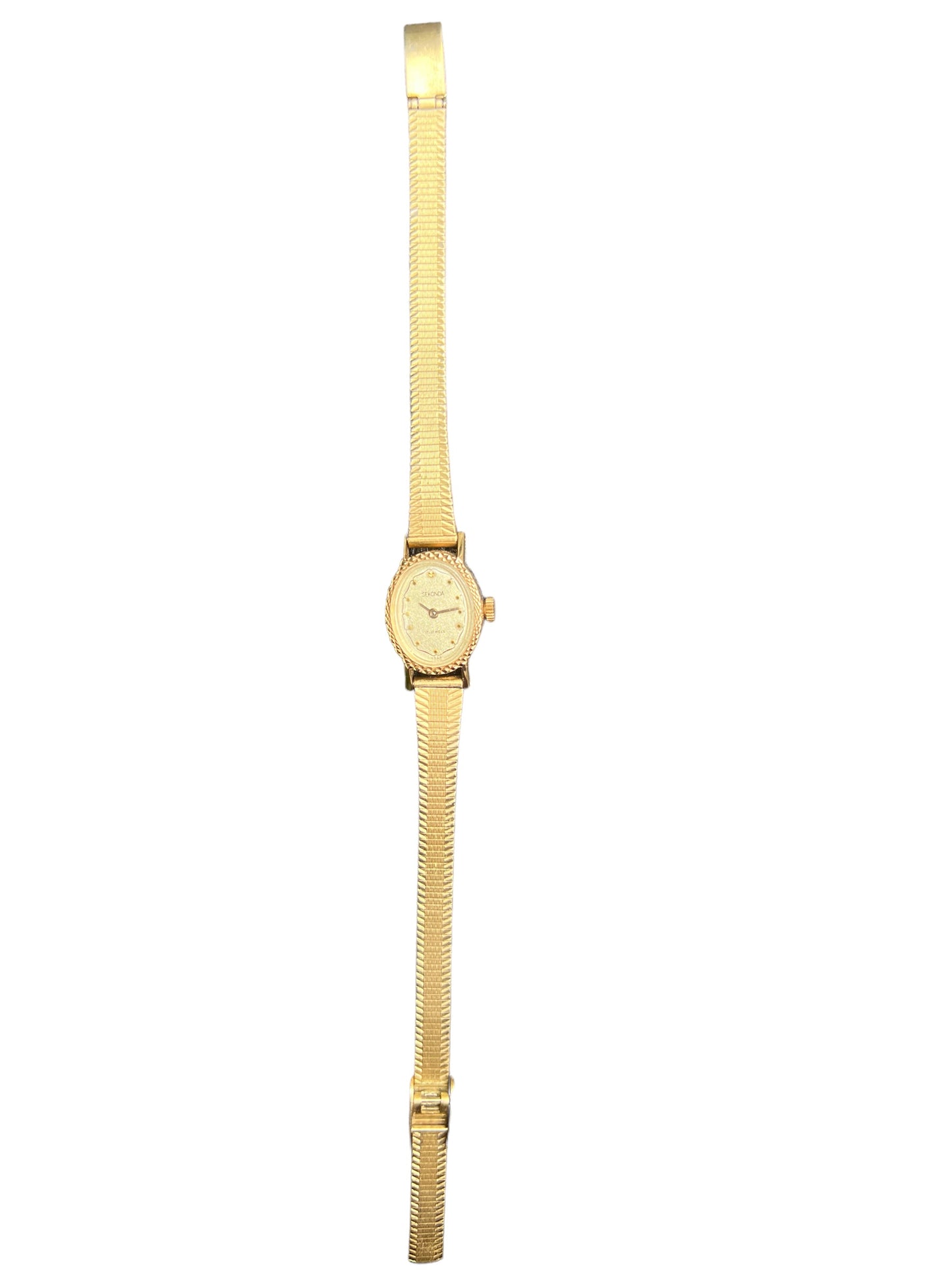 Superb vintage Sekonda ladies women’s cocktail dress watch with gold oval face