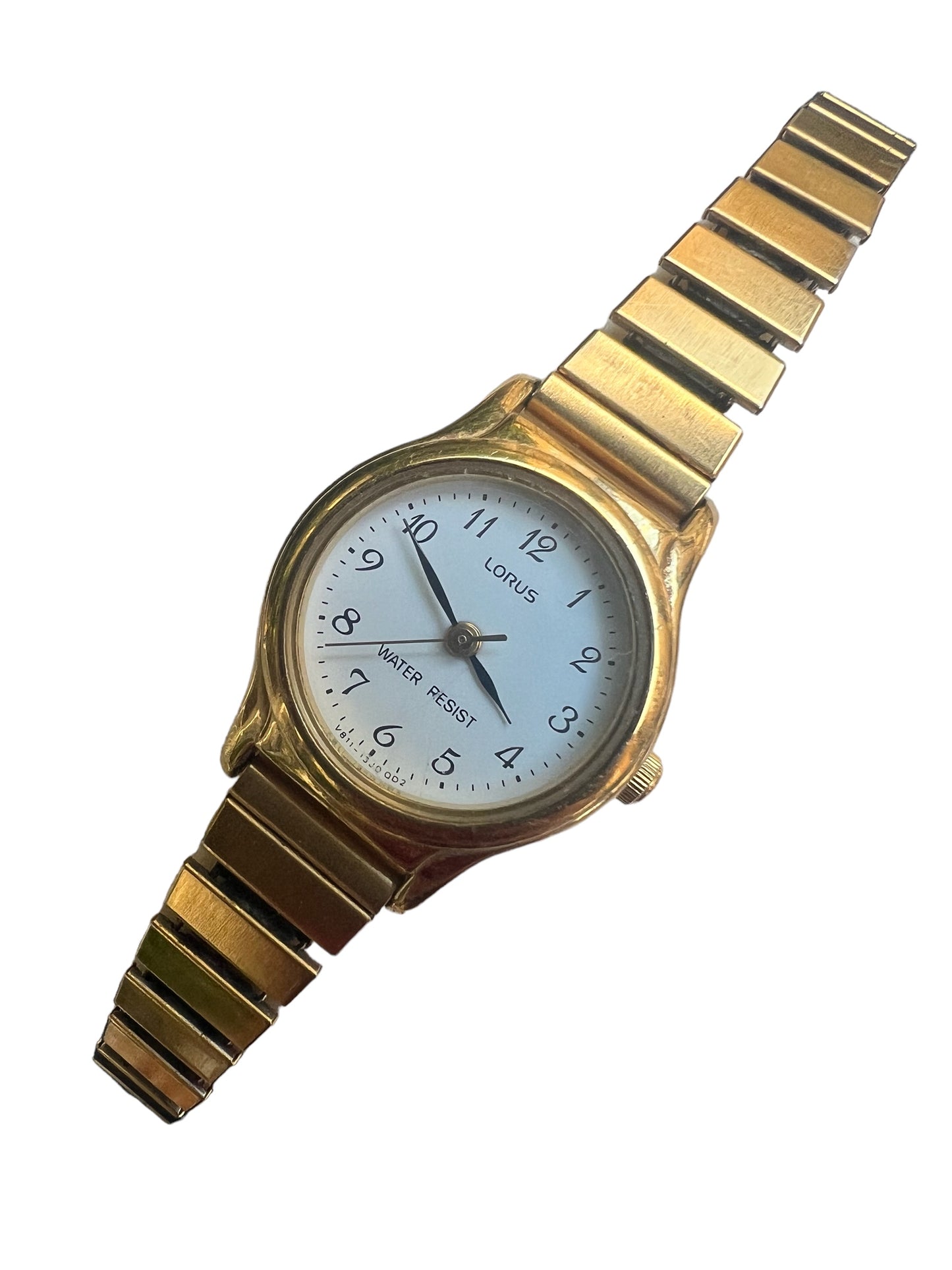 Vintage Lorus ladies women’s dress cocktail watch on stretchy bracelet