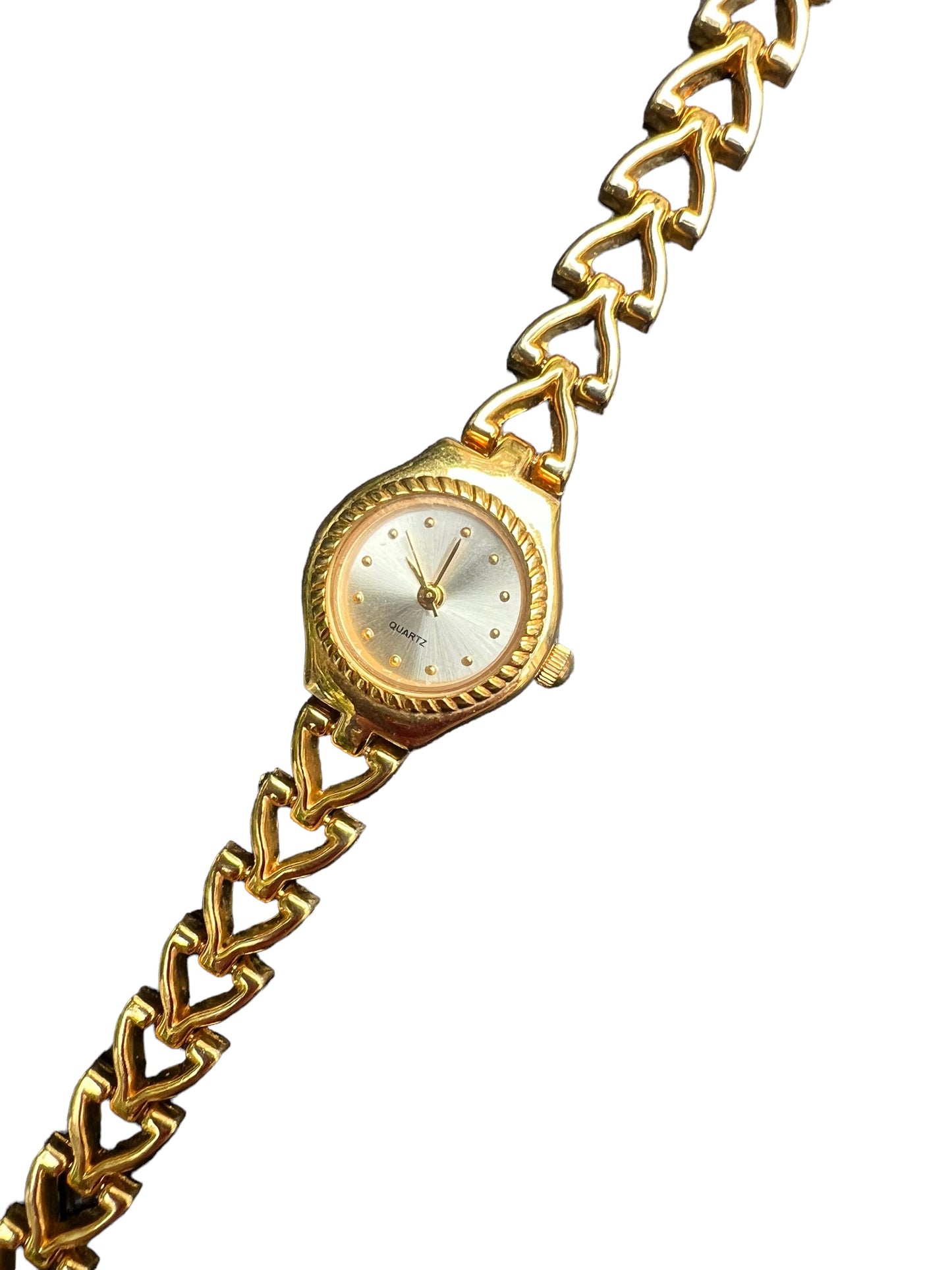 Unusual vintage ladies women’s cocktail dress gold toned watch