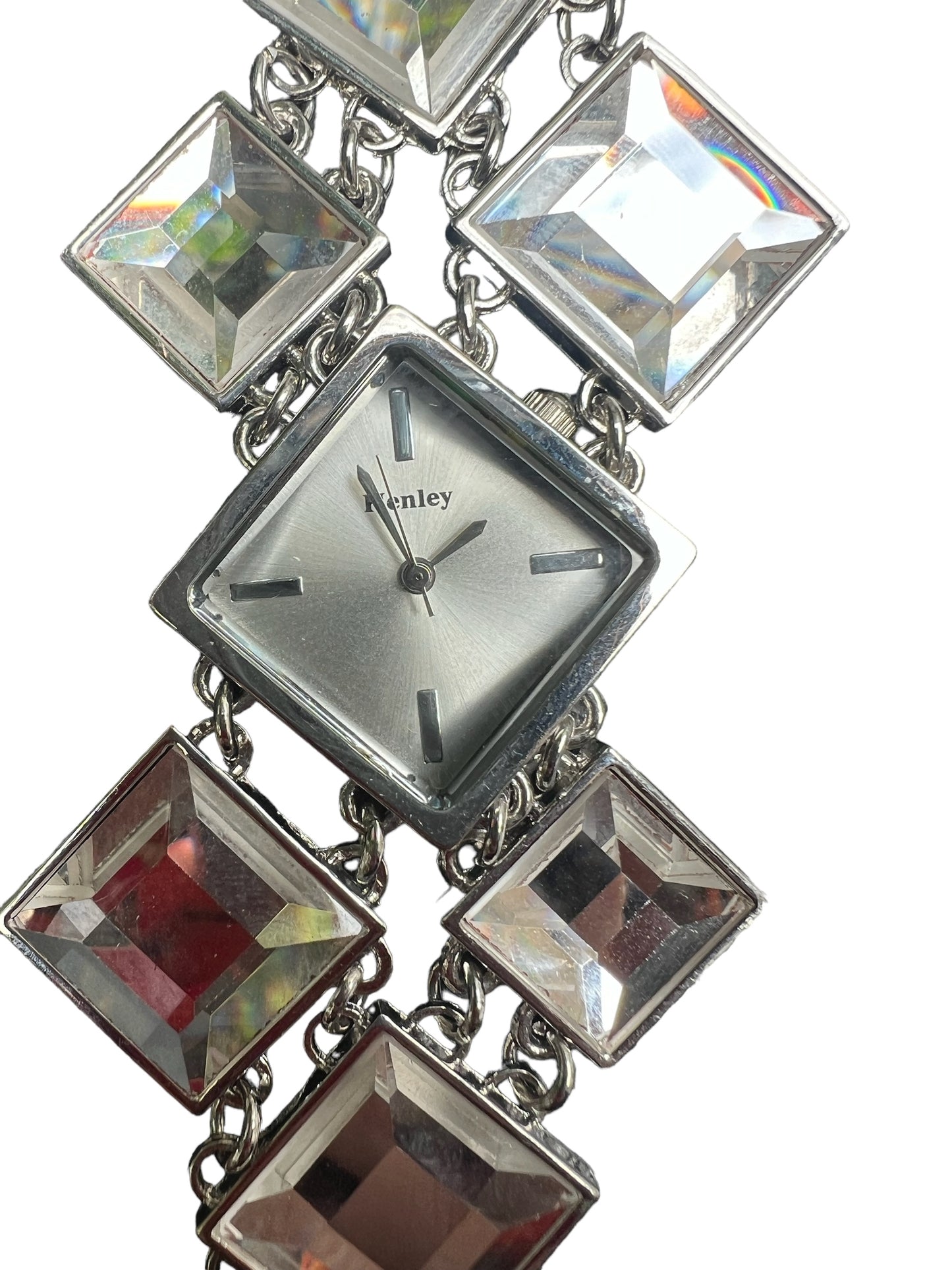 Unusual Henley vintage ladies women’s cocktail dress watch glass bracelet