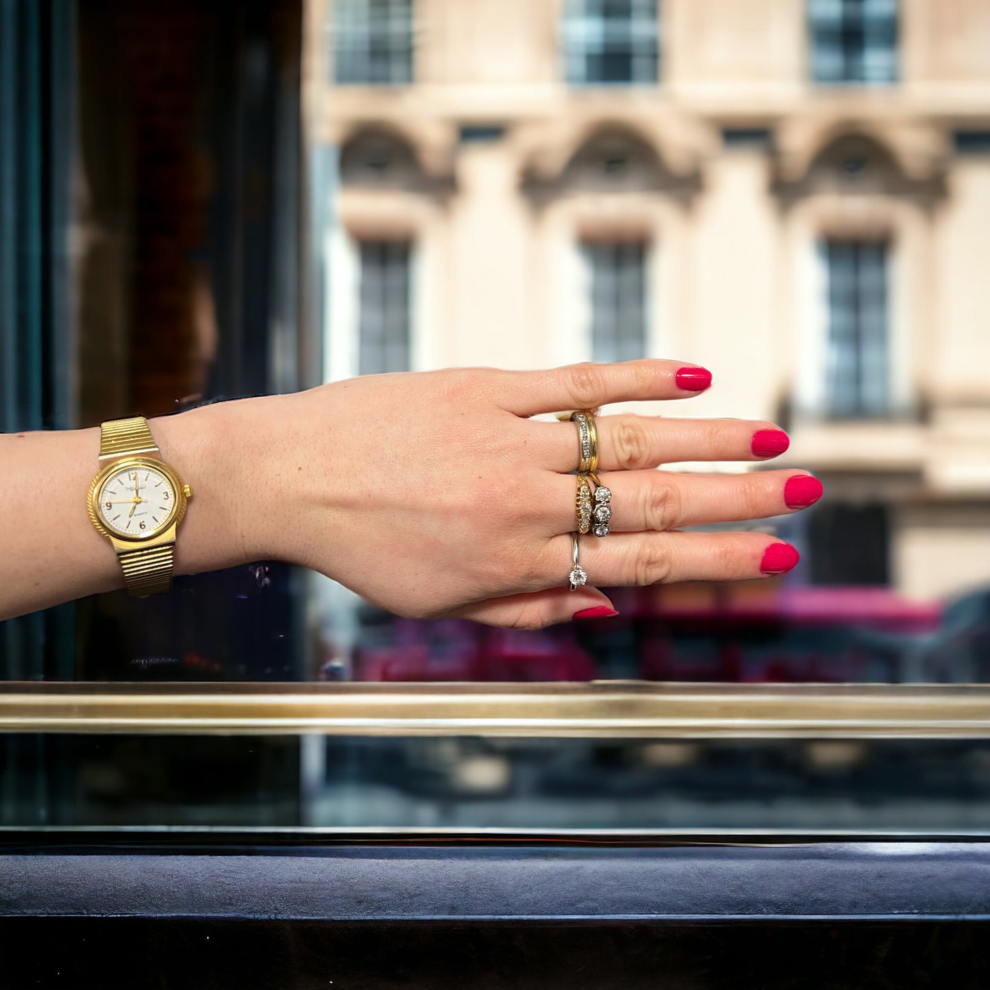 Unusual Neptunus vintage gold plated womes's cocktail dress  watch