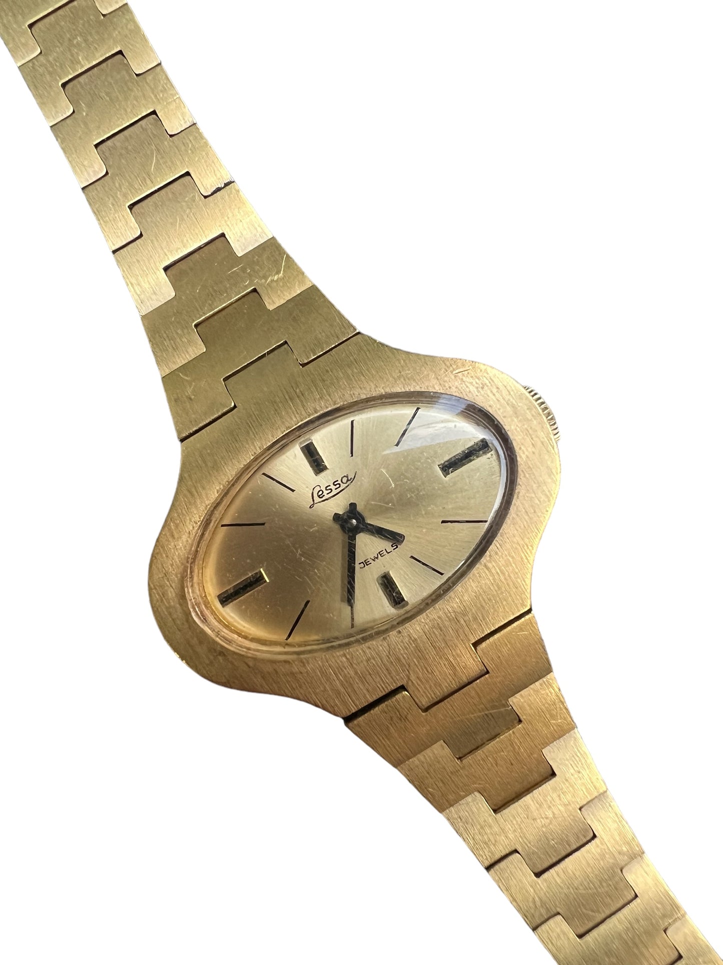 Superb Lessa vintage ladies women’s cocktail dress gold plated watch