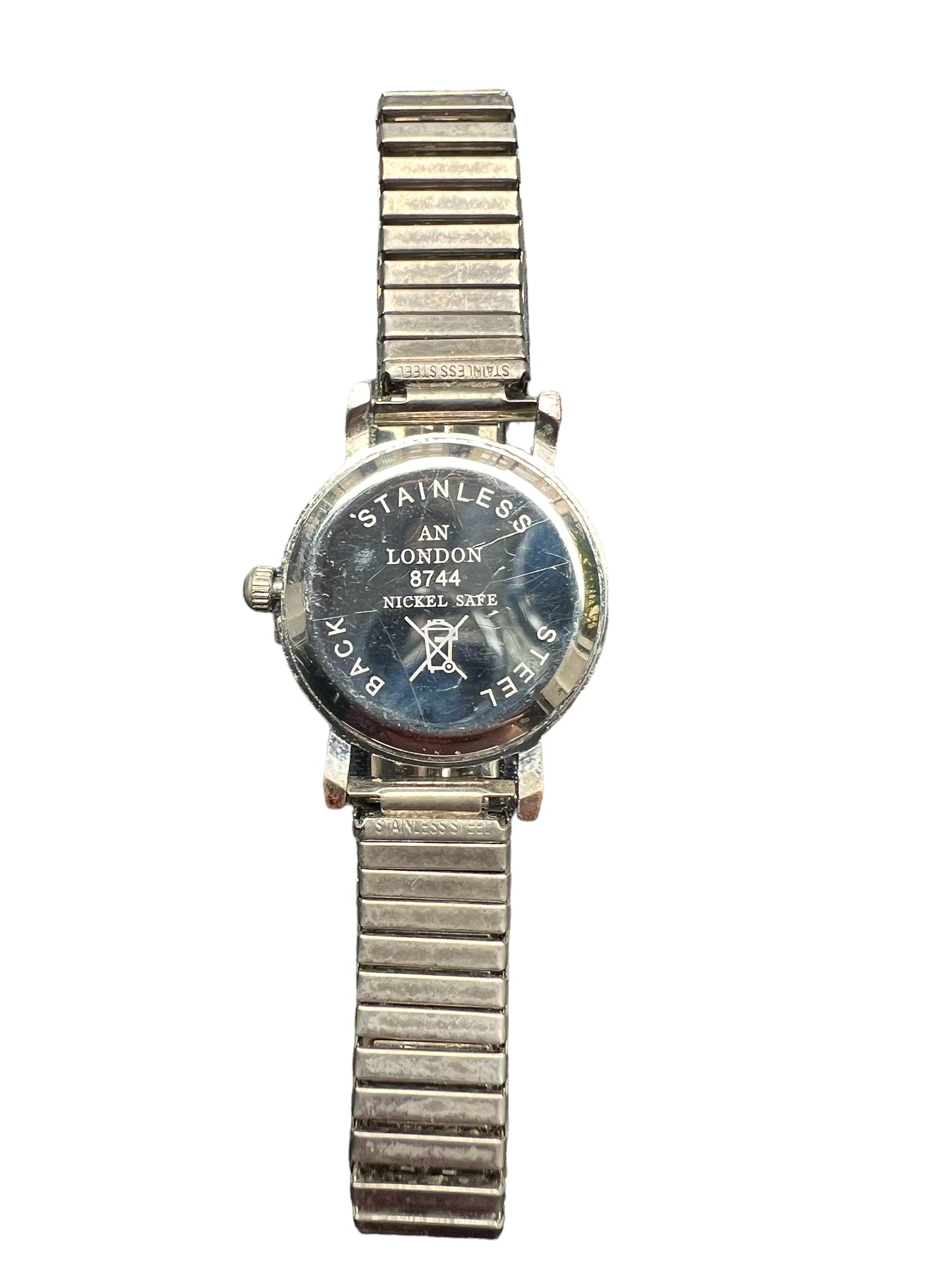 Adorable vintage AN London ladies women’s dress cocktail watch on stretchy bracelet