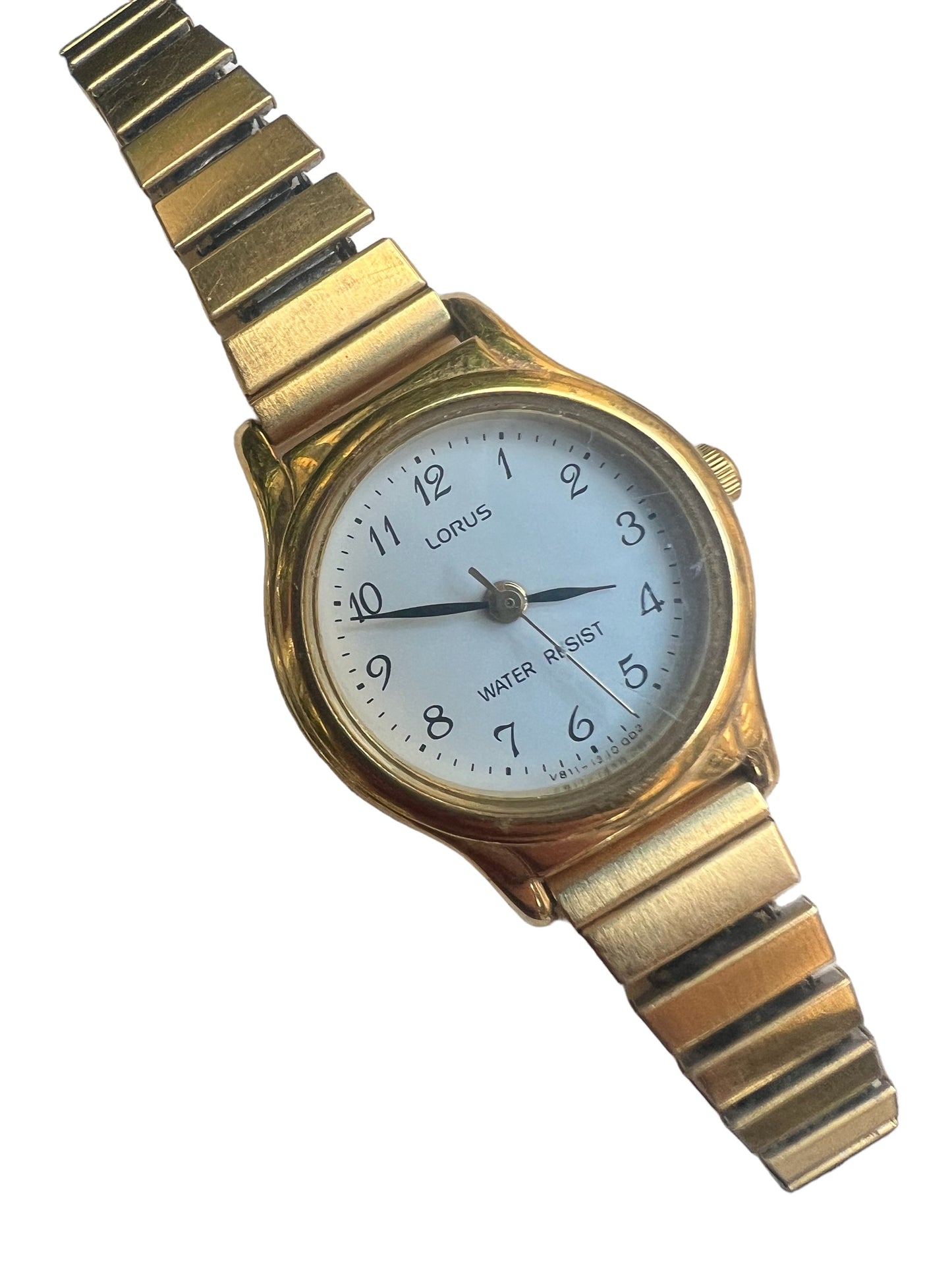 Vintage Lorus ladies women’s dress cocktail watch on stretchy bracelet