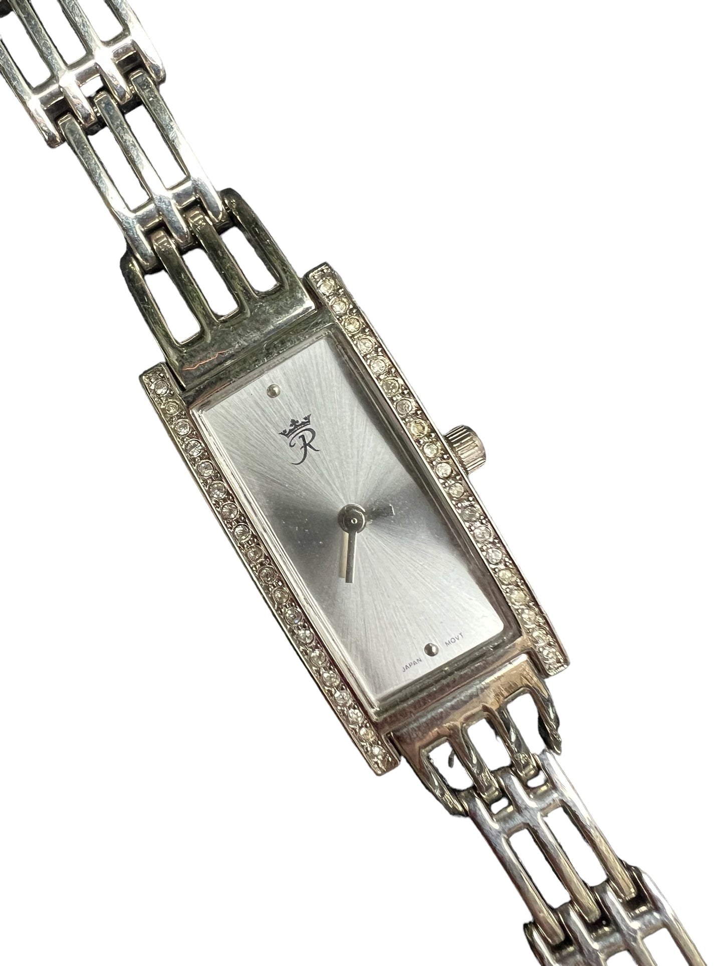 Lovely vintage women's cocktail  dress watch with a silver-tone bracelet