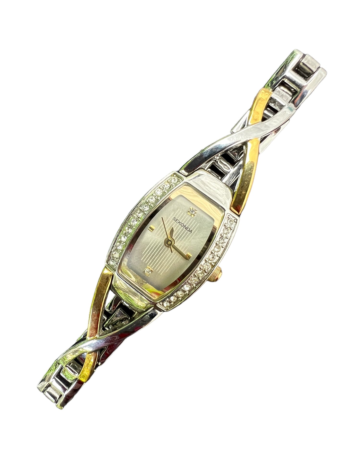 Exquisite two toned Sekonda vintage cocktail dress watch