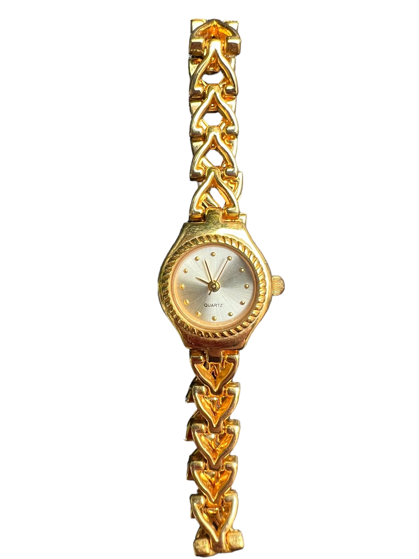 Unusual vintage ladies women’s cocktail dress gold toned watch