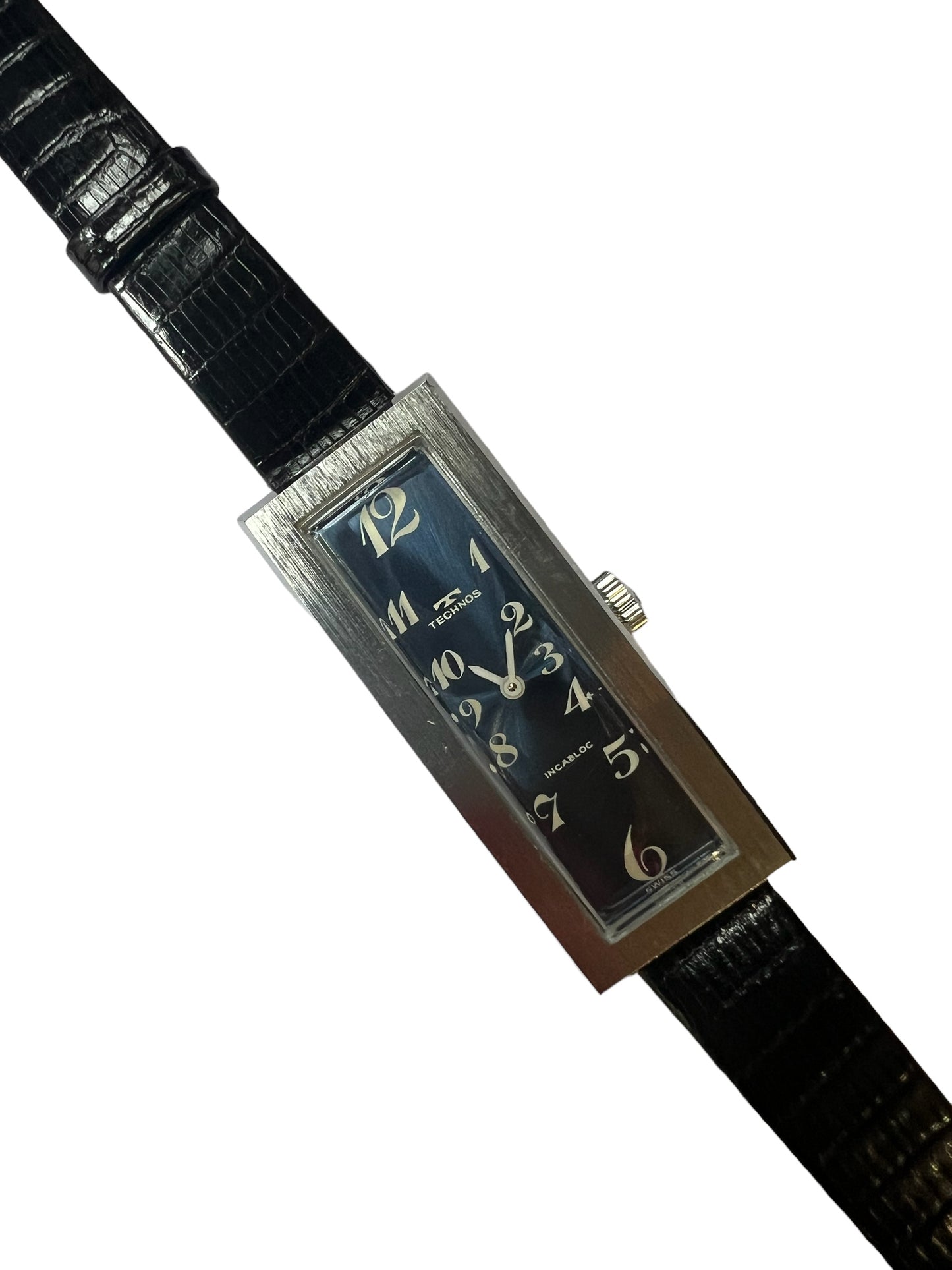 Beautiful vintage ladies women’s Technos rectangular watch c.1970s