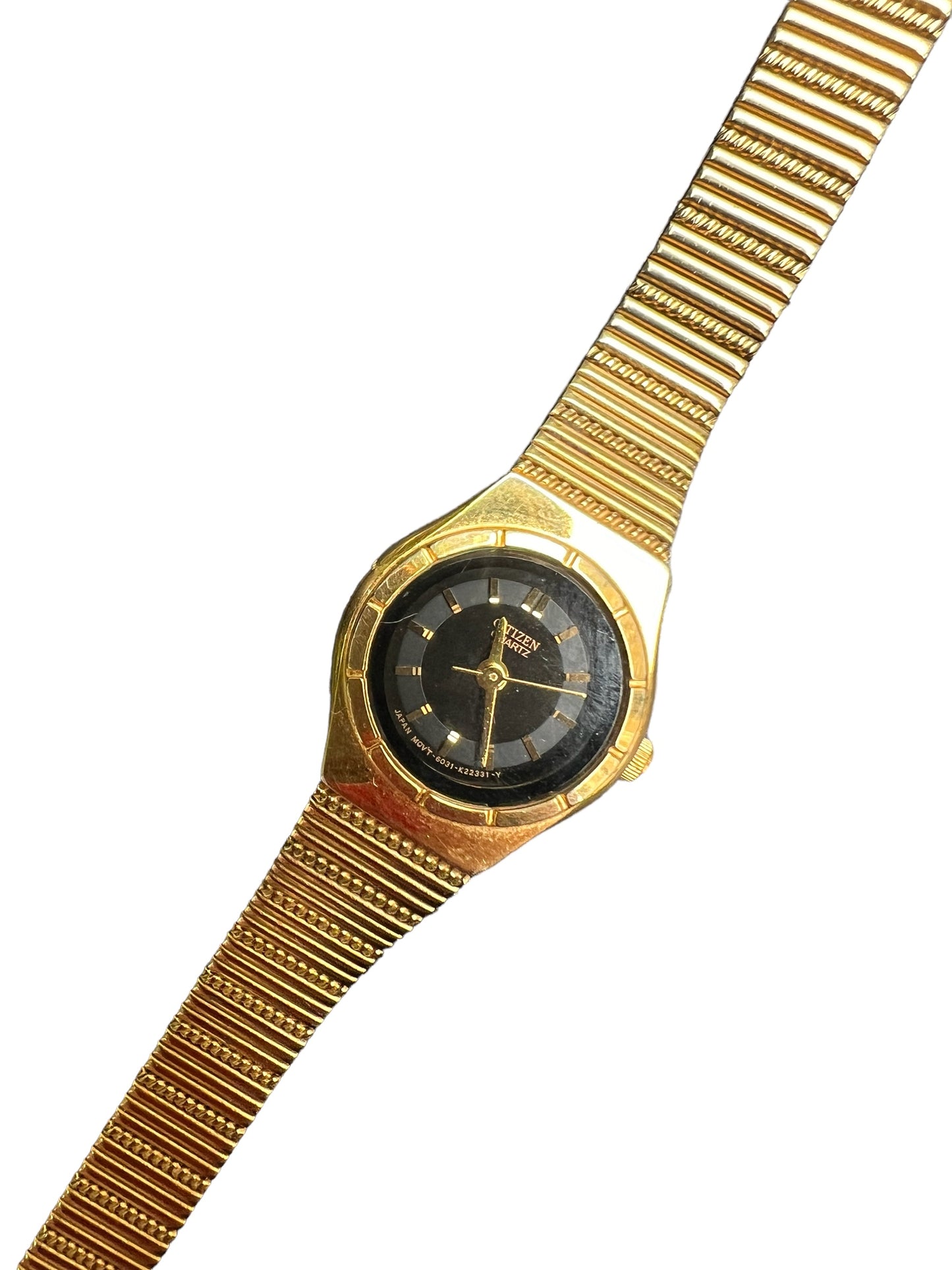 Beautiful vintage Citizen ladies cocktail dress  watch with black face