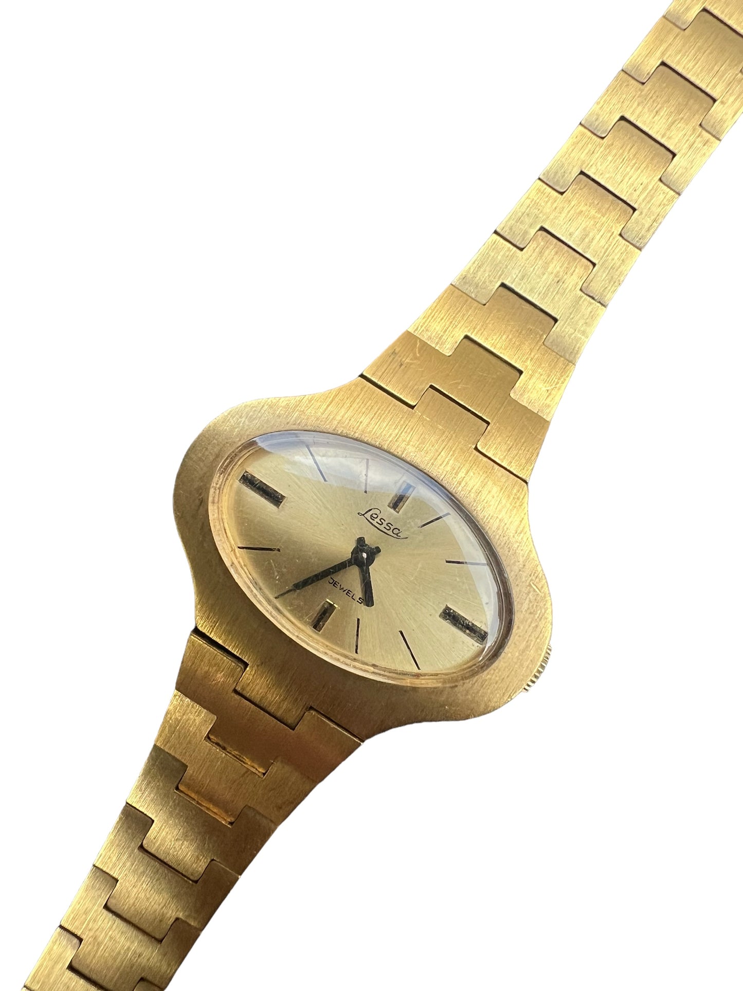 Superb Lessa vintage ladies women’s cocktail dress gold plated watch