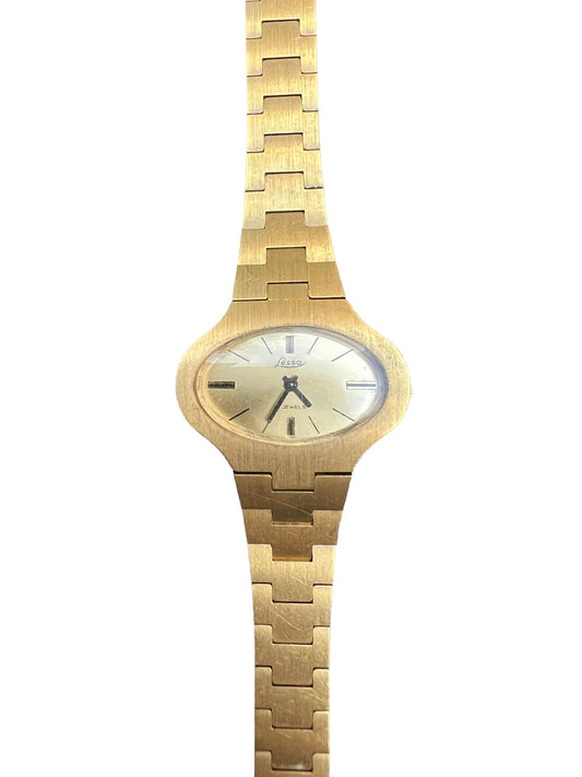 Superb Lessa vintage ladies women’s cocktail dress gold plated watch