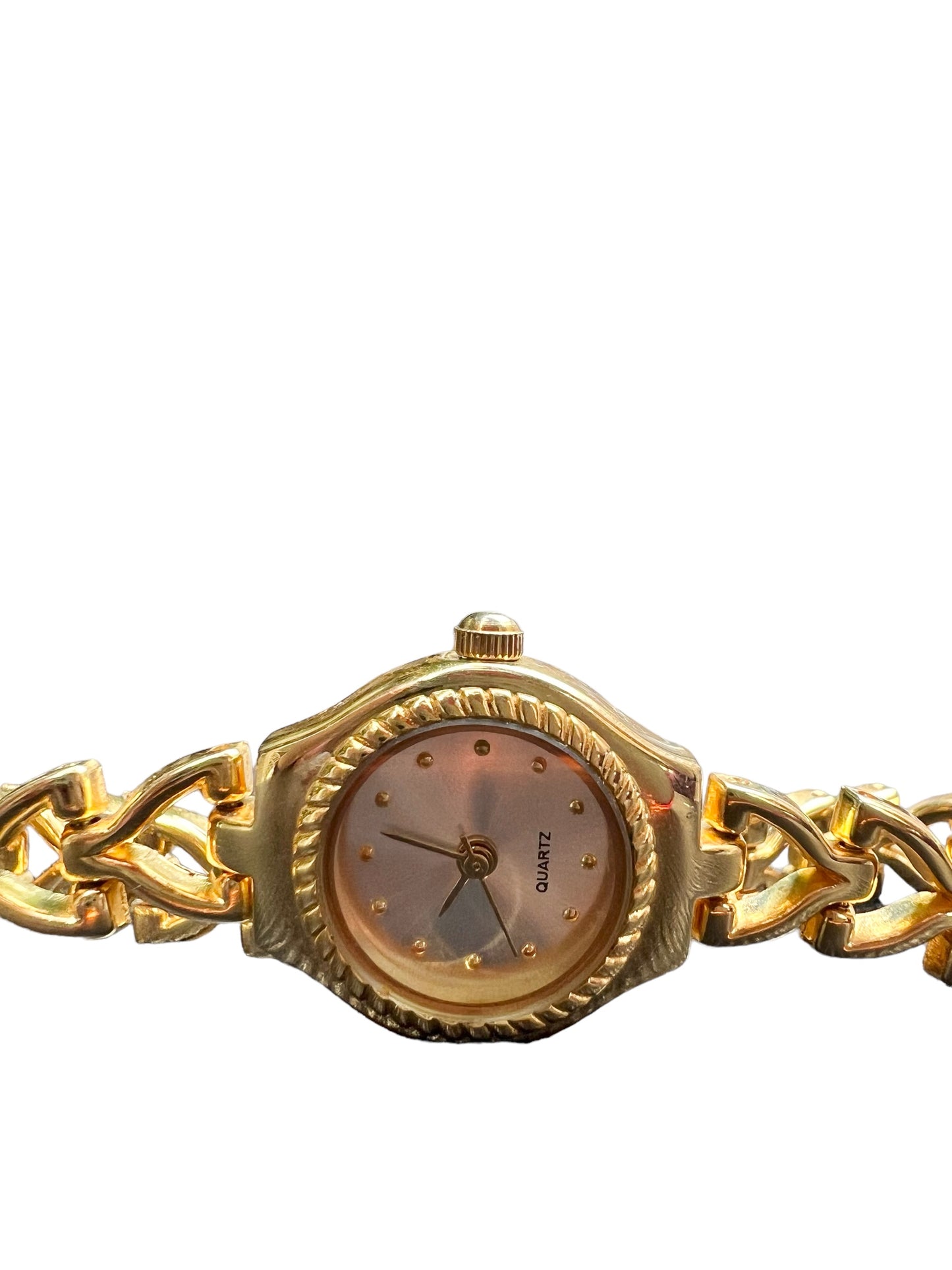 Unusual vintage ladies women’s cocktail dress gold toned watch